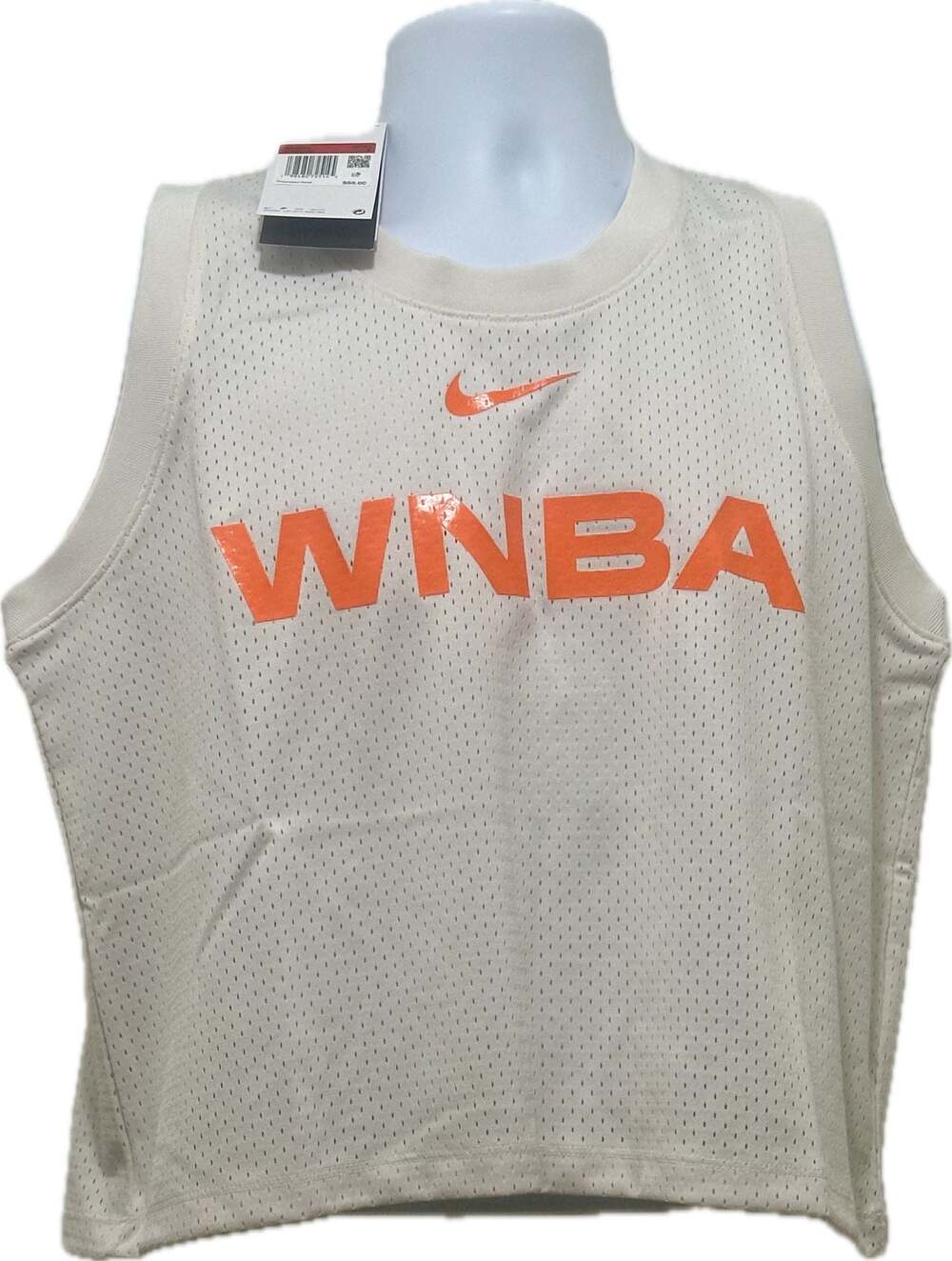 Nike WNBA Mesh Tank Top Team Crop Phantom Brilliant Orange Size Women’s Large